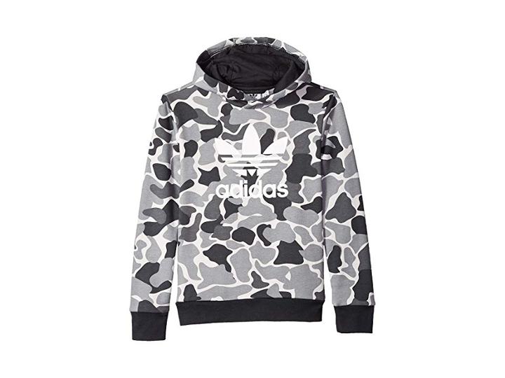 Adidas Originals Kids Trefoil Camo Hoodie (little Kids/big Kids) (multicolor/carbon) Boy's T Shirt