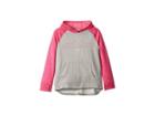 Adidas Kids Color Block Hooded Sweatshirt (big Kids) (magenta) Girl's Sweatshirt