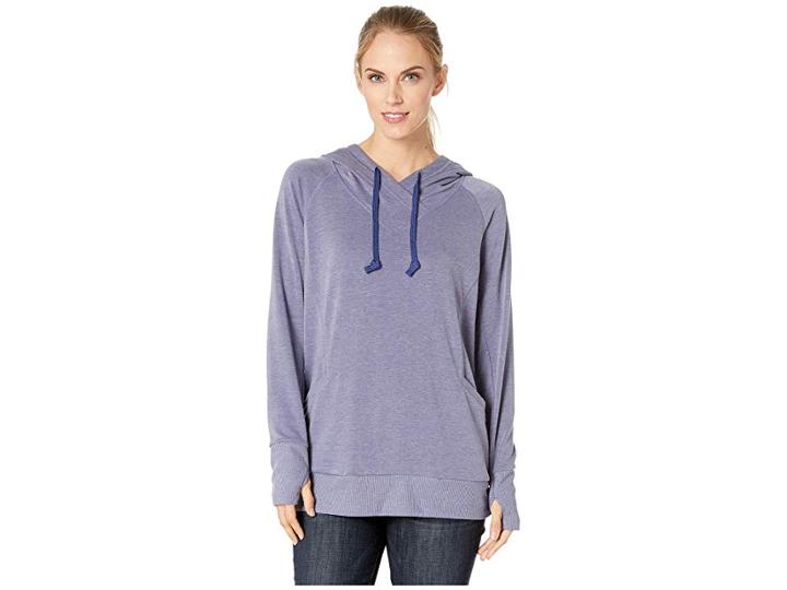 Royal Robbins Renewed Hoodie (blue Depths Heather) Women's Sweatshirt