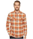 Quiksilver Waterman Cedar Island Long Sleeve Flannel Shirt (rust) Men's Long Sleeve Button Up