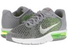 Nike Kids Air Max Sequent 2 (big Kid) (stealth/metallic Silver/electric Green) Boys Shoes