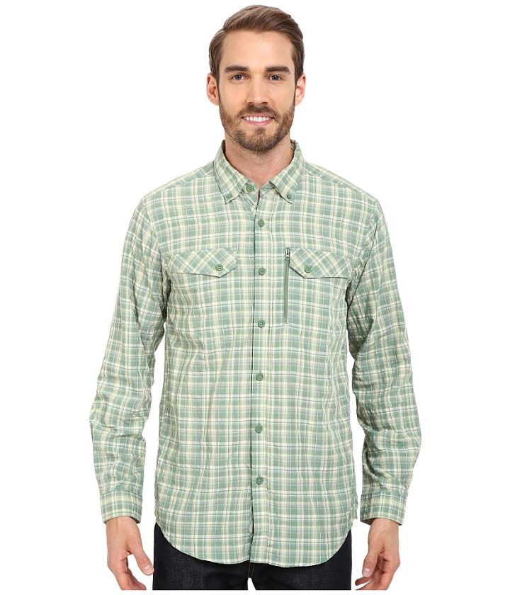 Exofficio Sol Cooltm Cryogentm Plaid Long Sleeve Shirt (hops) Men's Long Sleeve Button Up