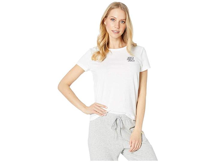 Juicy Couture Juicy Triple Mini Logo Graphic Tee (white) Women's Clothing