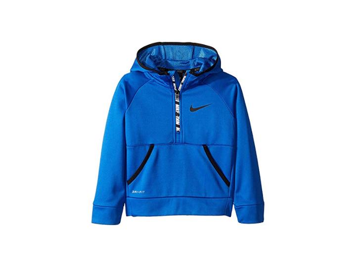 Nike Kids Therma 1/2 Zip Hoodie (little Kids) (game Royal) Boy's Sweatshirt