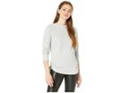 Bebe Boat Neck Side Ruched Sweatshirt (heather Grey) Women's Clothing