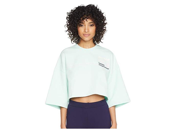 Puma Puma X Fenty By Rihanna Cropped Crew Neck T-shirt (bay) Women's T Shirt