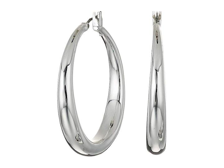 Lauren Ralph Lauren Large Gradual Hoop Earrings (silver) Earring