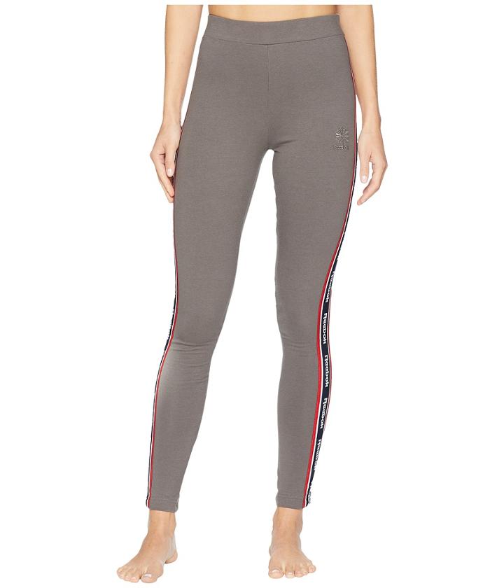 Reebok Elevated Cotton Leggings (urban Grey) Women's Casual Pants