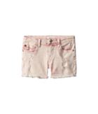 Hudson Kids 3 Fray Hem Shorts In Pink Coral Acid Wash (toddler/little Kids) (pink Coral Acid Wash) Girl's Shorts