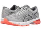 Asics Gt-1000 6 (mid Grey/carbon/flash Coral) Women's Running Shoes