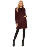 Marc New York By Andrew Marc Paige 35 Pressed Boucle Notch Collar Coat (burgundy) Women's Coat