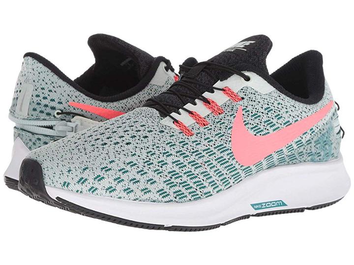 Nike Air Zoom Pegasus 35 Flyease (barely Grey/hot Punch/geode Teal/black) Women's Running Shoes