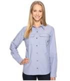 Columbia Pilsner Peaktm Stripe Long Sleeve Shirt (bluebell Dobby) Women's Long Sleeve Button Up