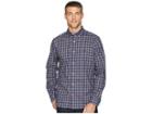 Nautica Long Sleeve Wear To Work Classic Plaid Woven Shirt (j Navy) Men's Clothing