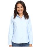 U.s. Polo Assn. Long Sleeve Solid Oxford Shirt (classic Blue) Women's Long Sleeve Button Up