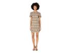 Kate Spade New York Heart It Bicolor Tweed Dress (roasted Peanut/black) Women's Dress