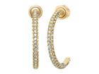 Michael Kors Brilliance Pave Hoop Earrings (gold) Earring