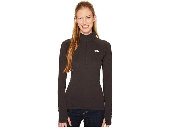 The North Face Ambition 1/4 Zip (tnf Black Heather) Women's Long Sleeve Pullover