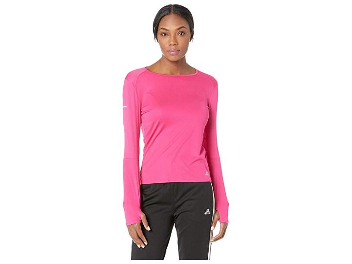 Adidas Run Long Sleeve (real Magenta) Women's Long Sleeve Pullover