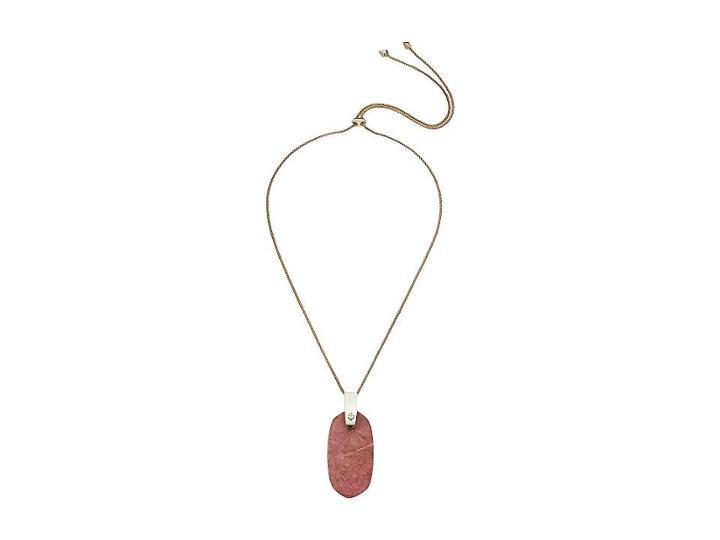 Kendra Scott Inez Necklace (gold/pink Rhodonite) Necklace
