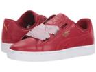 Puma Basket Heart (red Dahlia/red Dahlia) Women's Lace Up Casual Shoes