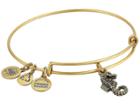 Alex And Ani Seahorse Charm Bangle (rafaelian Gold Finish) Bracelet