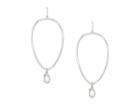 French Connection Frontal Hoop With Drop Earrings (crystal/rhodium) Earring