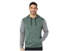 Reebok Fleece Hoodie (chalk Green/dark Grey Heather) Men's Clothing