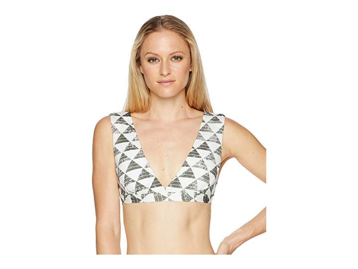 Carve Designs Cayman Top (olive Triangles) Women's Swimwear