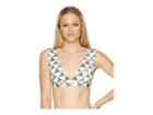 Carve Designs Cayman Top (olive Triangles) Women's Swimwear