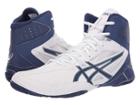 Asics Matcontrol (white/indigo Blue) Men's Wrestling Shoes