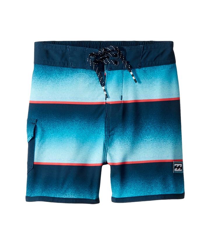 Billabong Kids 73 Light Lineup Boardshorts (big Kids) (blue) Boy's Swimwear
