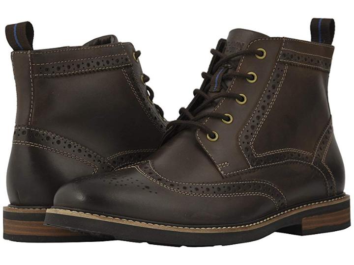 Nunn Bush Odell Wingtip Boot With Kore Walking Comfort Technology (brown Ch) Men's Lace-up Boots