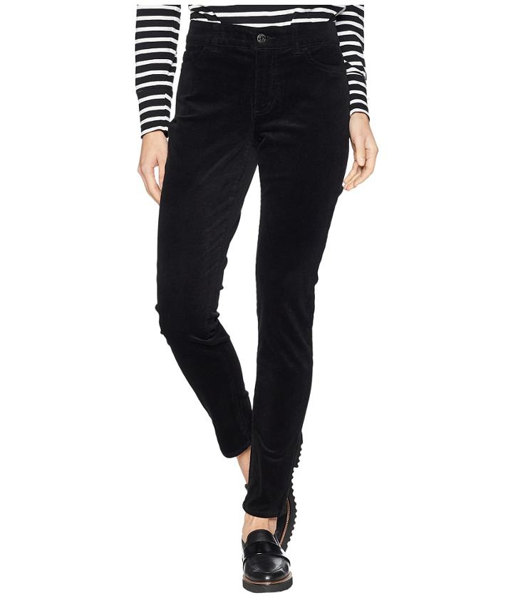 Chaps 21 Wale Stripe Cord Skinny Pants (polo Black) Women's Casual Pants