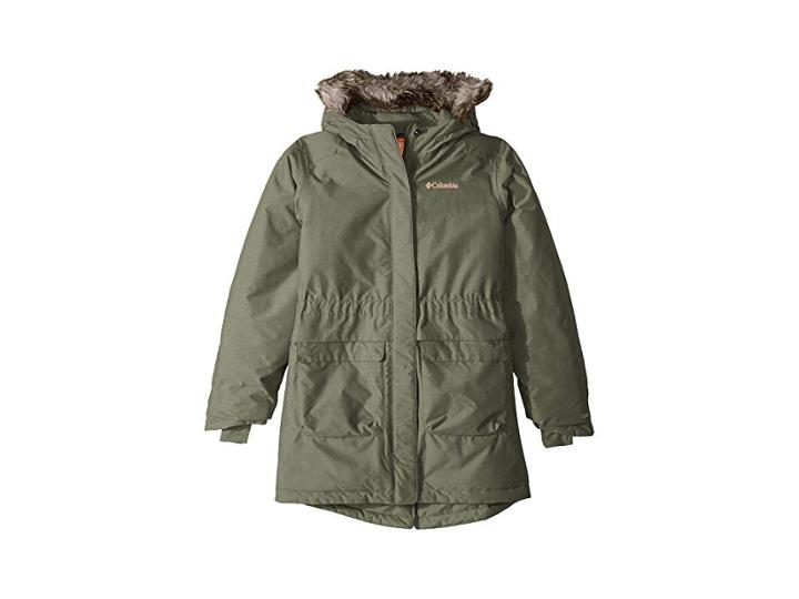 Columbia Kids Nordic Stridertm Jacket (little Kids/big Kids) (cypress Heather/tiki Pink) Girl's Coat