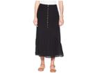 Wrangler Skirt With Buttons Down Front (black) Women's Skirt