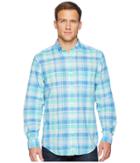 Vineyard Vines Homer Pond Plaid Classic Murray Shirt (antigua Green) Men's Clothing