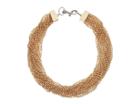 Steve Madden Beaded Layered Interlock Lobster Necklace (gold) Necklace