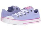 Converse Kids Chuck Taylor(r) All Star(r) Seasonal Ox (little Kid/big Kid) (twilight Pulse/hyper Magenta/white) Girls Shoes
