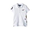 Polo Ralph Lauren Kids Patchwork Stretch Pique Polo (toddler) (white) Girl's Clothing