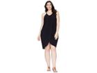 Magicsuit Plus Size Draped Cover-up (black) Women's Swimwear