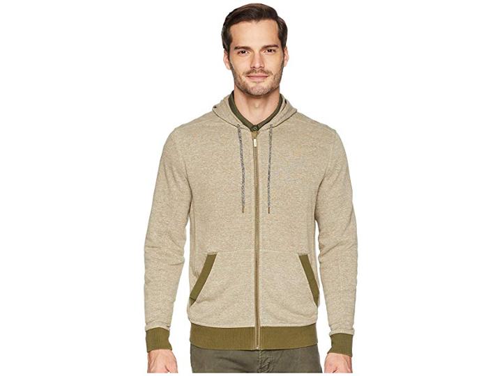 Toad&co Epique Full Zip Hoodie (rustic Olive) Men's Sweatshirt