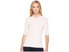 Lacoste 1/2 Sleeve Slim Fit Stretch Pique Polo (flamingo Pink) Women's Clothing