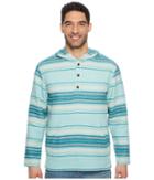 Pendleton Serape Stripe Popover Hoodie (aqua/tan Stripe) Men's Sweatshirt
