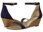Bandolino Omira (navy Faux Suede) Women's Wedge Shoes