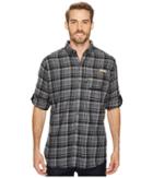 Columbia Sharptail Flannel (black Plaid) Men's Long Sleeve Button Up