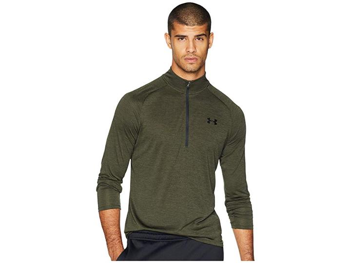 Under Armour Ua Tech 1/2 Zip (artillery Green/black) Men's Clothing