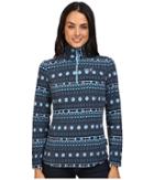 Jack Wolfskin Ice Crystal Pullover (light Sky All Over) Women's Clothing