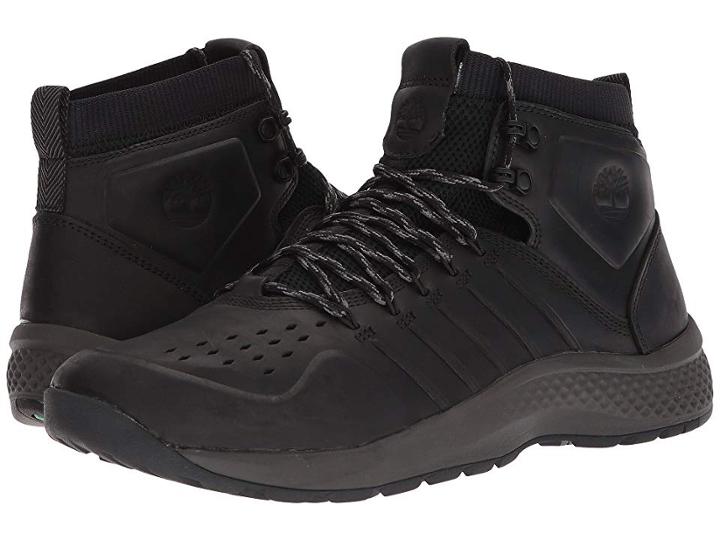 Timberland Flyroam Trail Mid Leather (blackout) Men's Lace Up Casual Shoes