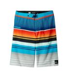 Quiksilver Kids Everyday Stripe Vee Boardshorts (big Kids) (cherry Tomato) Boy's Swimwear